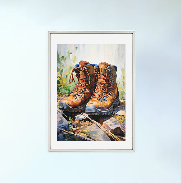 アウトドアのアートポスター銀フレームあり