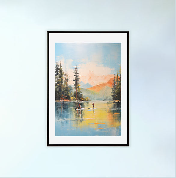 アウトドアのアートポスター黒フレームあり