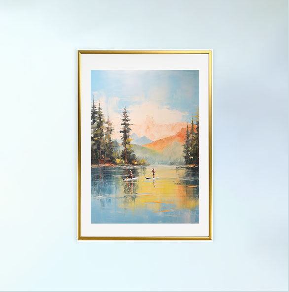 アウトドアのアートポスター金フレームあり