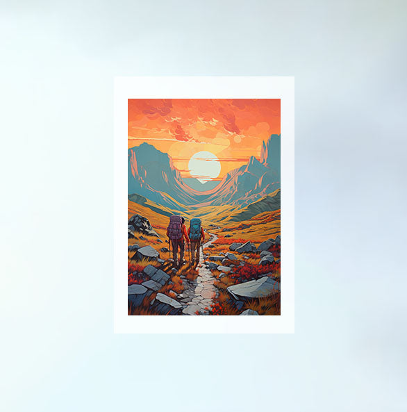 アウトドアのアートポスター原画のみ設置イメージ