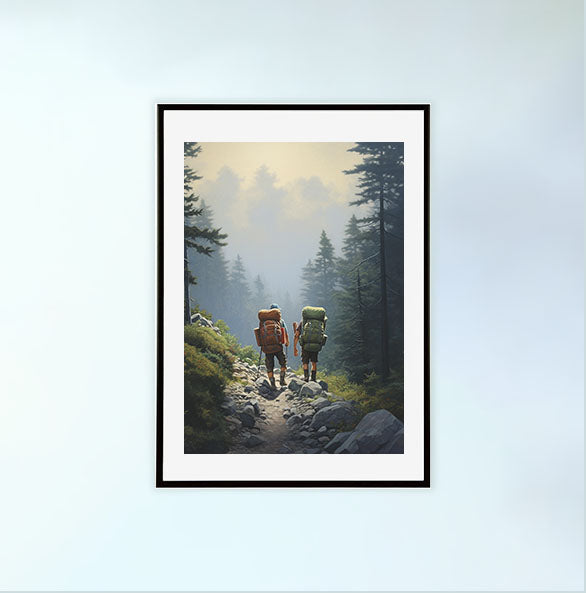 アウトドアのアートポスター黒フレームあり