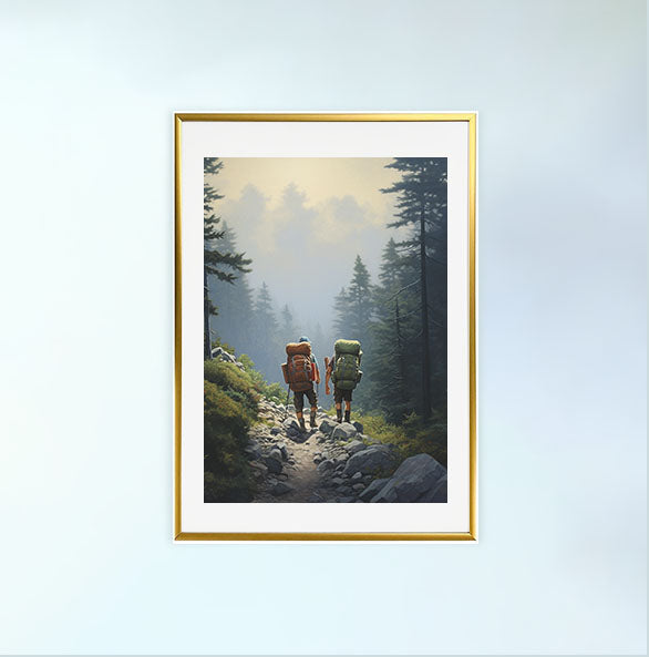 アウトドアのアートポスター金フレームあり