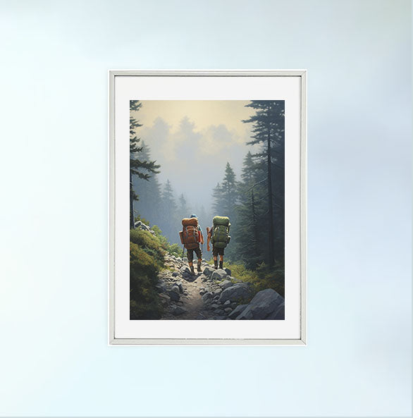 アウトドアのアートポスター銀フレームあり