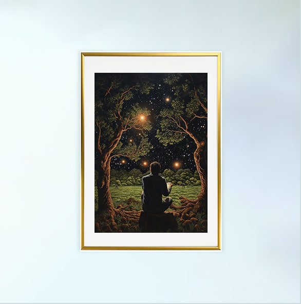 アウトドアのアートポスター金フレームあり