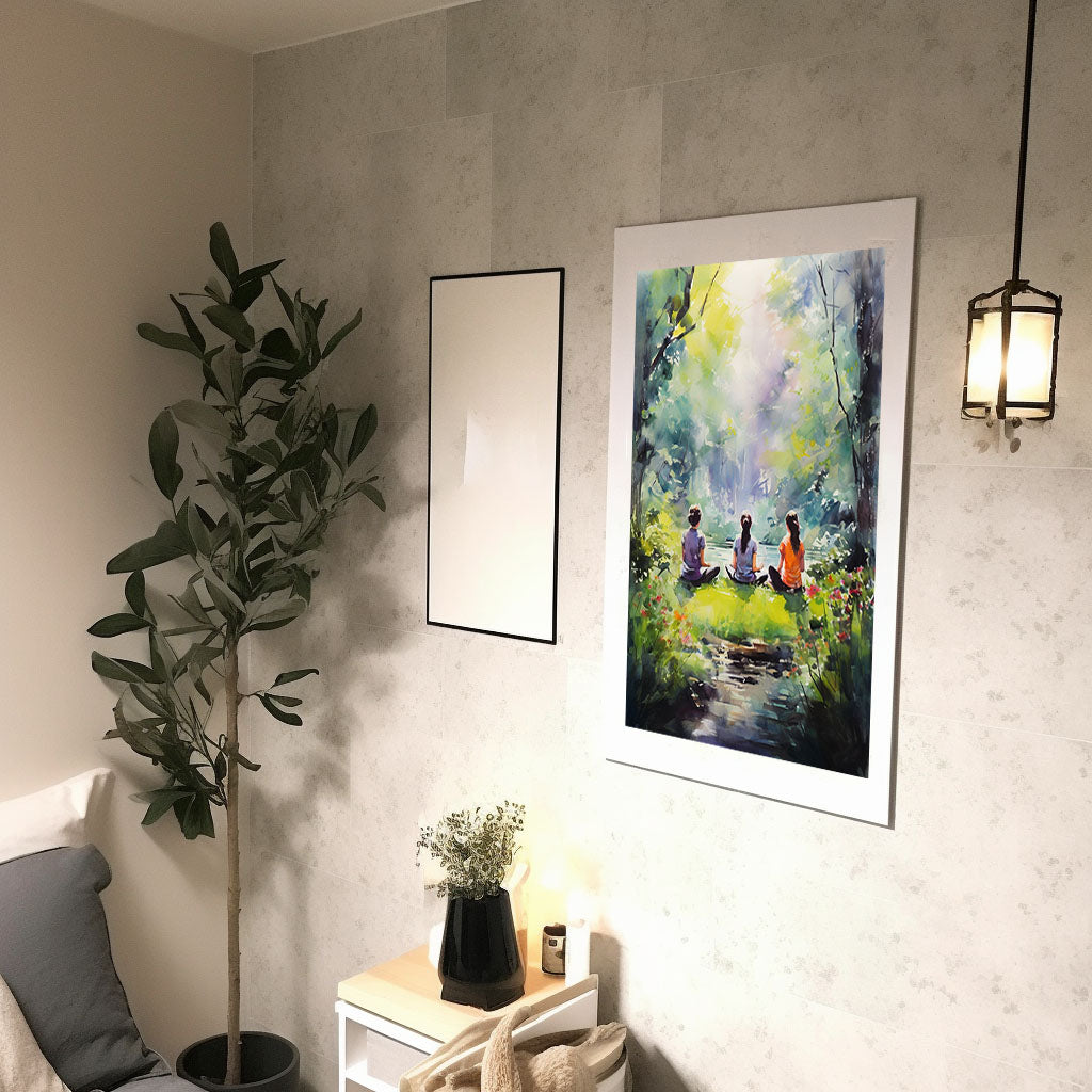 アウトドアのアートポスター廊下配置イメージ