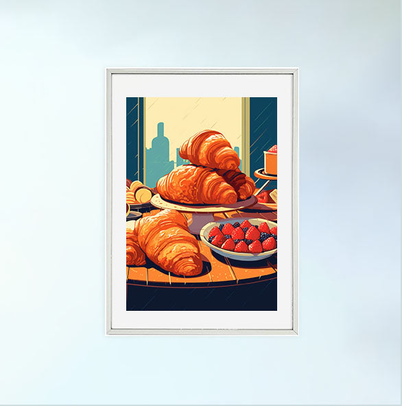 パスタのアートポスター銀フレームあり