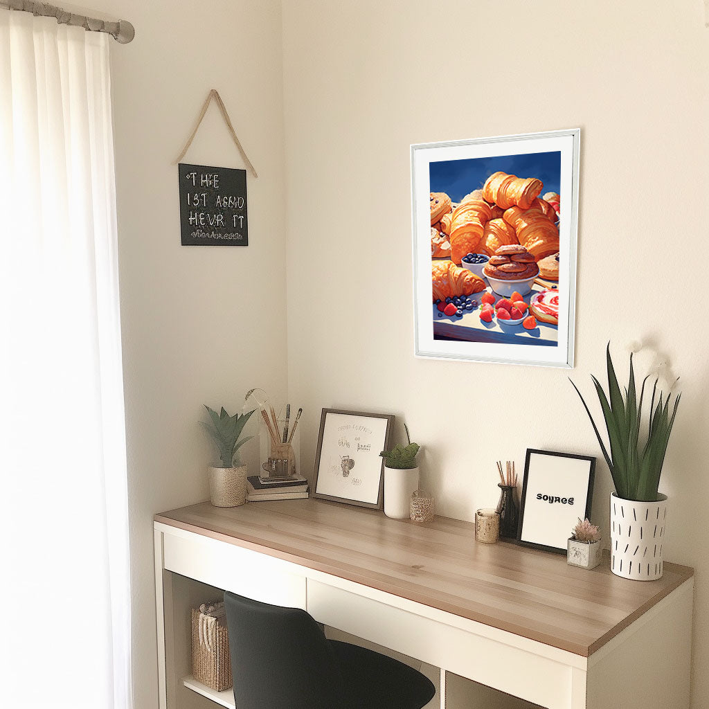 パスタのアートポスター机配置イメージ