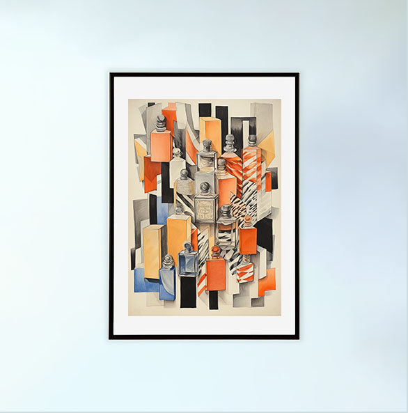 香水のアートポスター:perfume_1e96 / 日用品・ライフスタイル__のポスター画像黒色のフレームイメージ