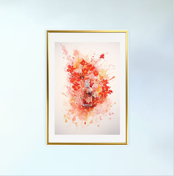 香水のアートポスター:perfume_4e1d / 日用品・ライフスタイル__のポスター画像金色のフレームイメージ