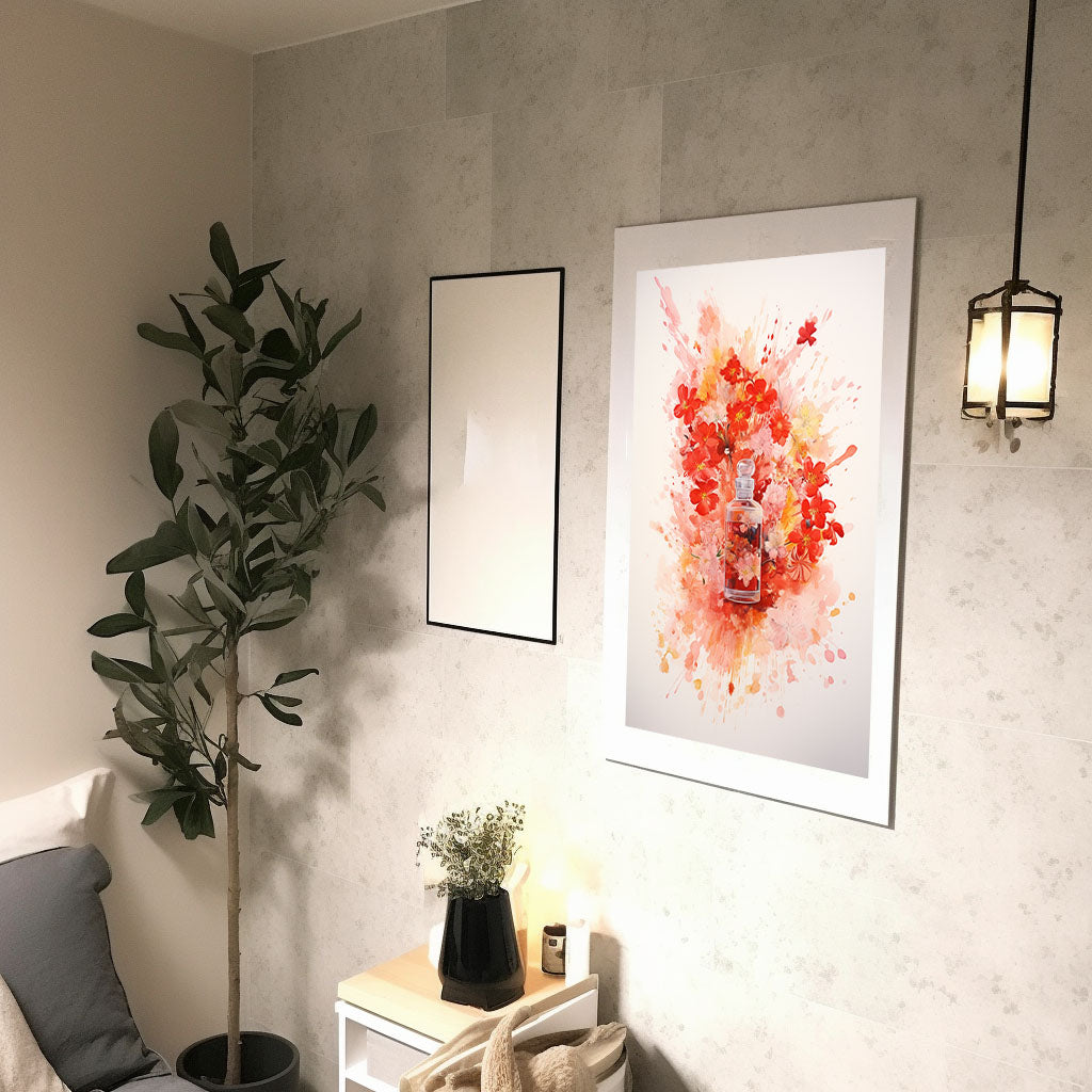 香水のアートポスター:perfume_4e1d / 日用品・ライフスタイル__のポスター画像廊下に設置したイメージ