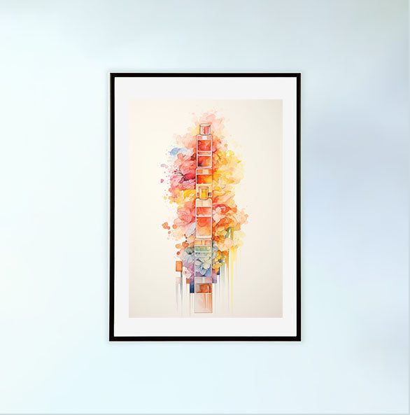 香水のアートポスター:perfume_a257 / 日用品・ライフスタイル__のポスター画像黒色のフレームイメージ