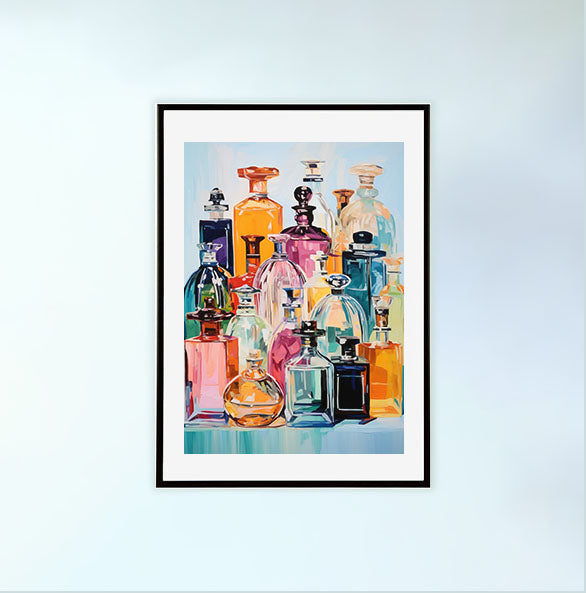 香水のアートポスター:perfume_cfba / 日用品・ライフスタイル__のポスター画像黒色のフレームイメージ