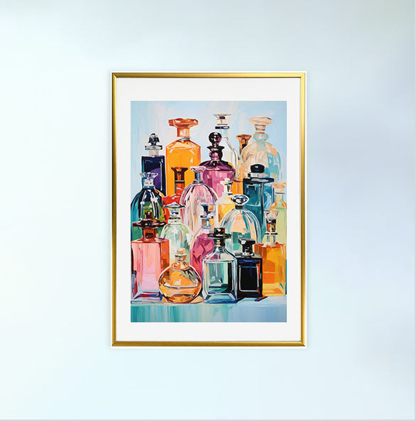 香水のアートポスター:perfume_cfba / 日用品・ライフスタイル__のポスター画像金色のフレームイメージ