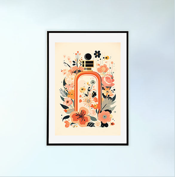 香水のアートポスター:perfume_f025 / 北欧_ポップ_日用品・ライフスタイル__のポスター画像黒色のフレームイメージ