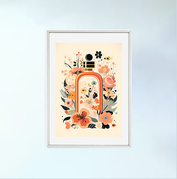 香水のアートポスター:perfume_f025 / 北欧_ポップ_日用品・ライフスタイル__のポスター画像銀色のフレームイメージ