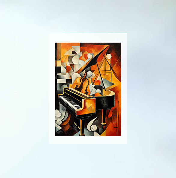 ピアノのアートポスター原画のみ設置イメージ