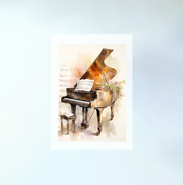 ピアノのアートポスター原画のみ設置イメージ
