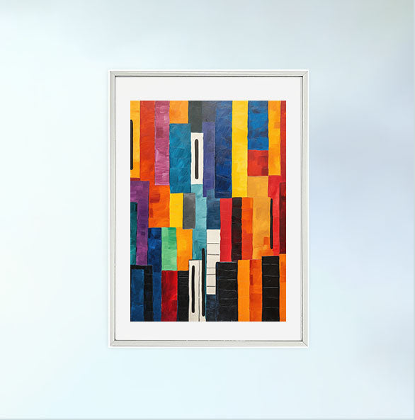 ピアノのアートポスター銀フレームあり