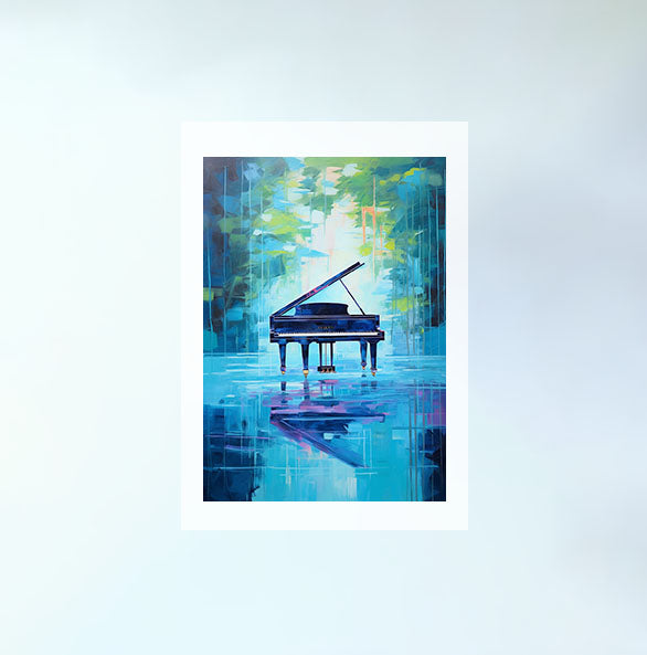 ピアノのアートポスター原画のみ設置イメージ
