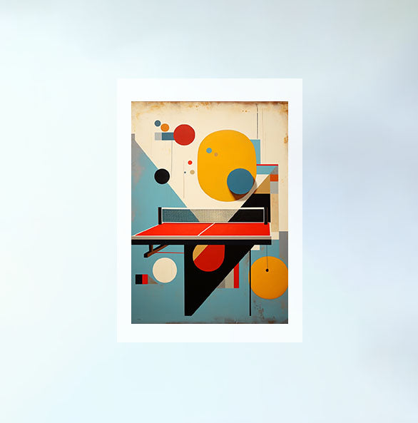 卓球のアートポスター:pingpong_12c8 / 北欧_スポーツ・フィットネス__のポスター画像フレーム無しの設置イメージ