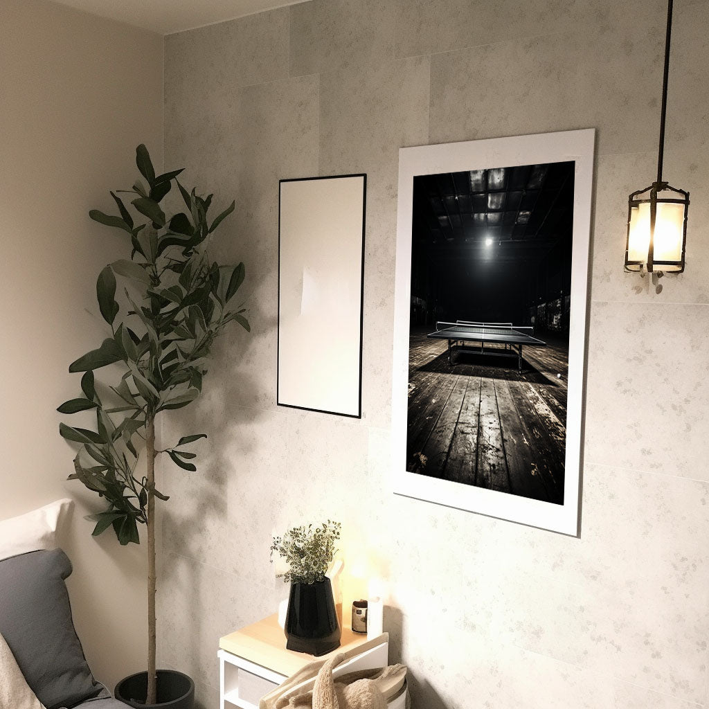 卓球のアートポスター:pingpong_16a0 / 写真_スポーツ・フィットネス__のポスター画像廊下に設置したイメージ