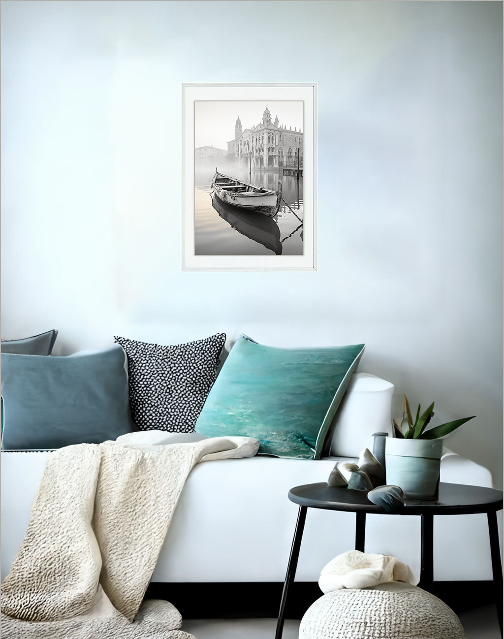 ピザのアートポスター:pizza_5232 / 写真_食べ物・飲み物__のポスター画像ソファ近くに設置したイメージ