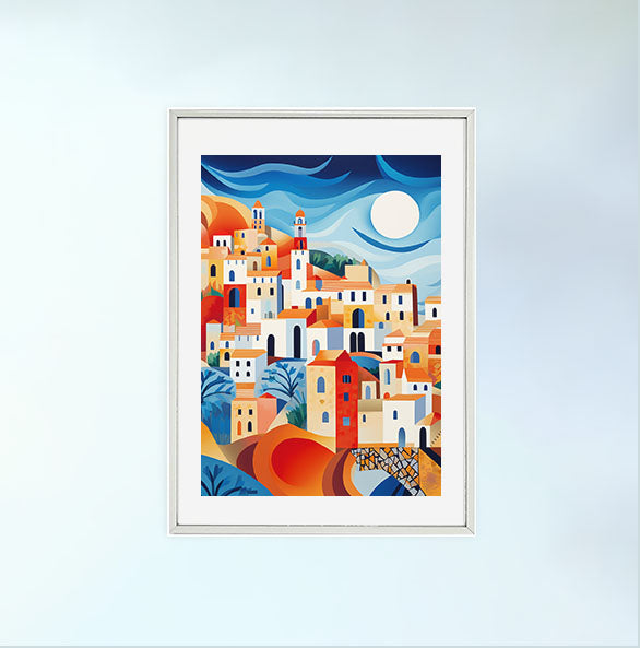 ピザのアートポスター:pizza_612c / 食べ物・飲み物__のポスター画像銀色のフレームイメージ