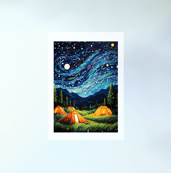 プラネタリウムのアートポスター原画のみ設置イメージ