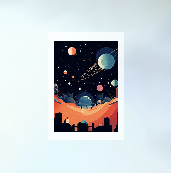 プラネタリウムのアートポスター原画のみ設置イメージ