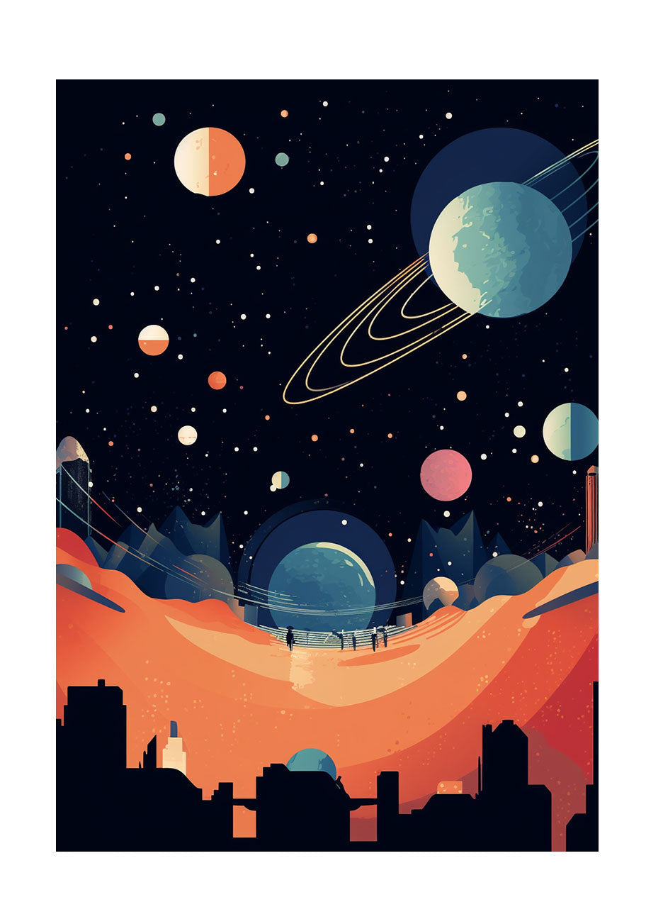 プラネタリウムのアートポスター原画のみ