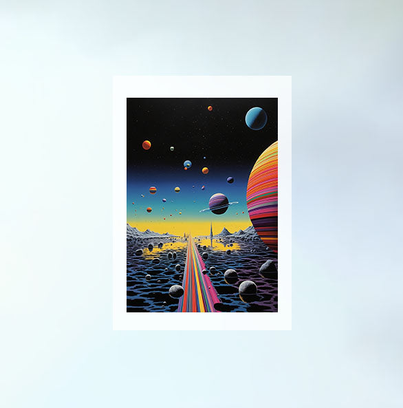プラネタリウムのアートポスター原画のみ設置イメージ