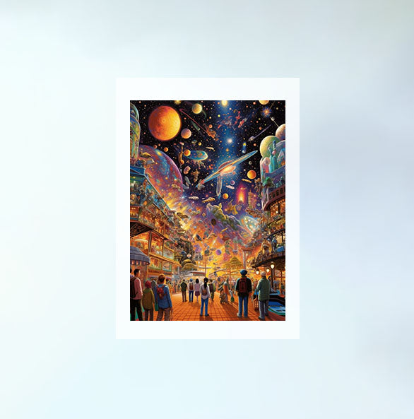 プラネタリウムのアートポスター原画のみ設置イメージ