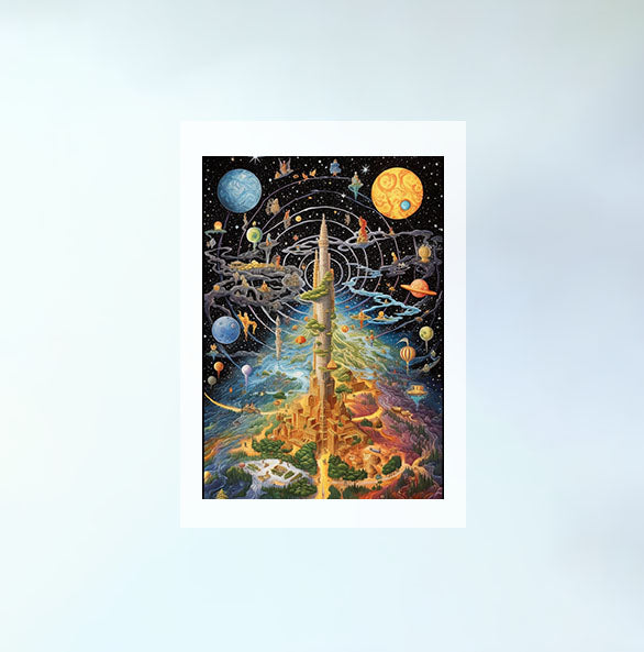 プラネタリウムのアートポスター原画のみ設置イメージ