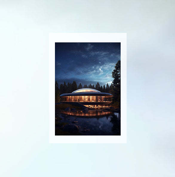 プラネタリウムのアートポスター原画のみ設置イメージ