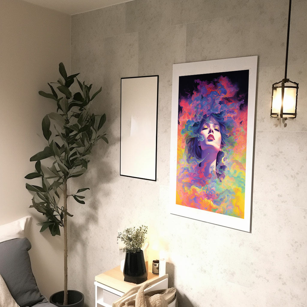 サイケデリックのアートポスター廊下配置イメージ