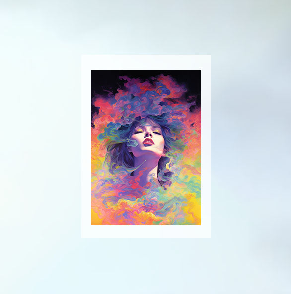 サイケデリックのアートポスター原画のみ設置イメージ