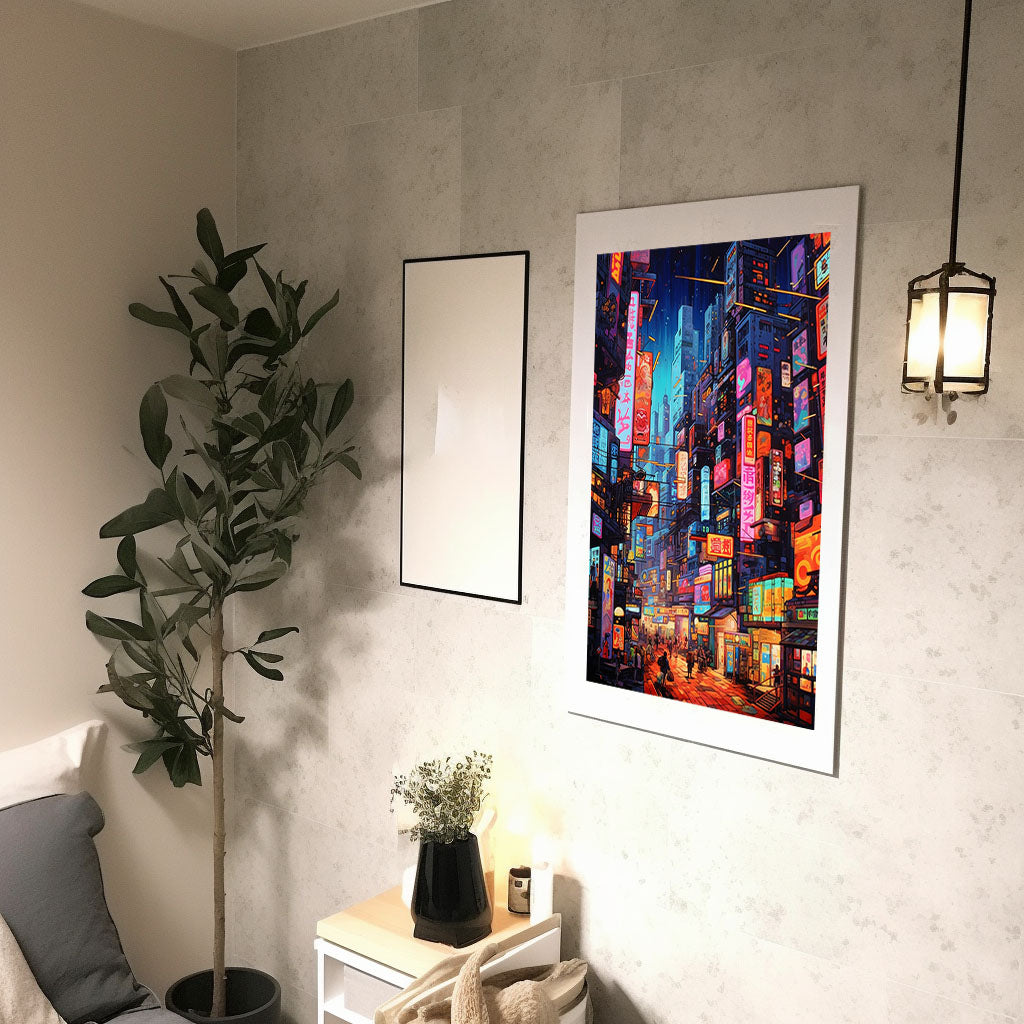 サイケデリックのアートポスター廊下配置イメージ