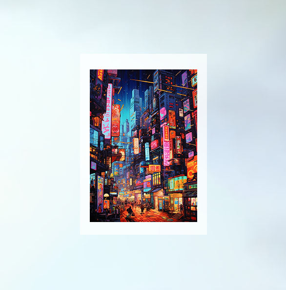 サイケデリックのアートポスター原画のみ設置イメージ