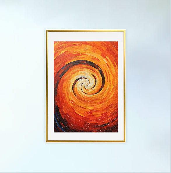 サイケデリックのアートポスター金フレームあり