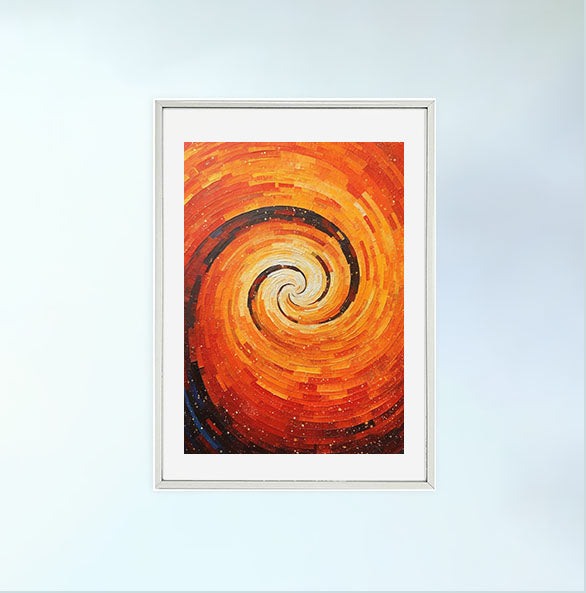 サイケデリックのアートポスター銀フレームあり