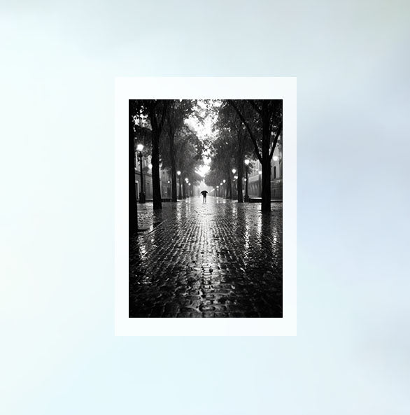 雨のアートポスター原画のみ設置イメージ