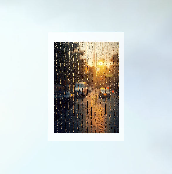 雨のアートポスター原画のみ設置イメージ