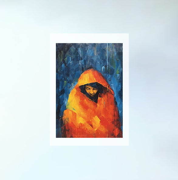 雨のアートポスター原画のみ設置イメージ