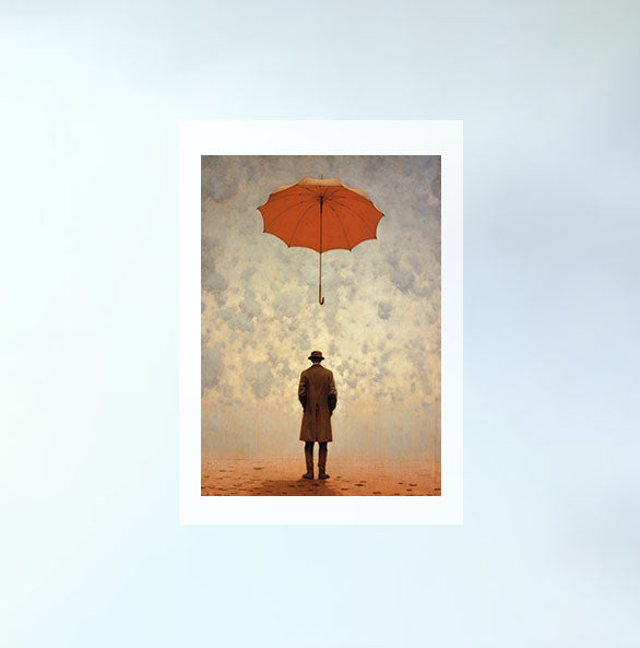 雨のアートポスター原画のみ設置イメージ