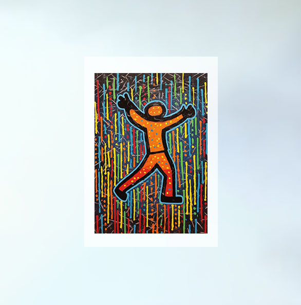 雨のアートポスター原画のみ設置イメージ