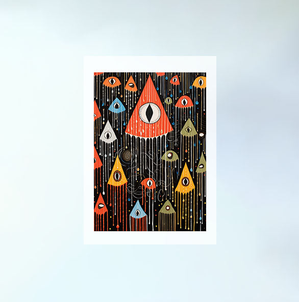 雨のアートポスター原画のみ設置イメージ