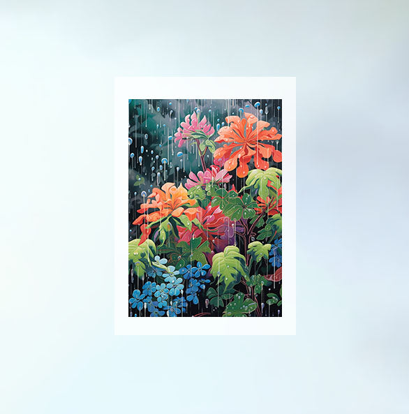 雨のアートポスター原画のみ設置イメージ