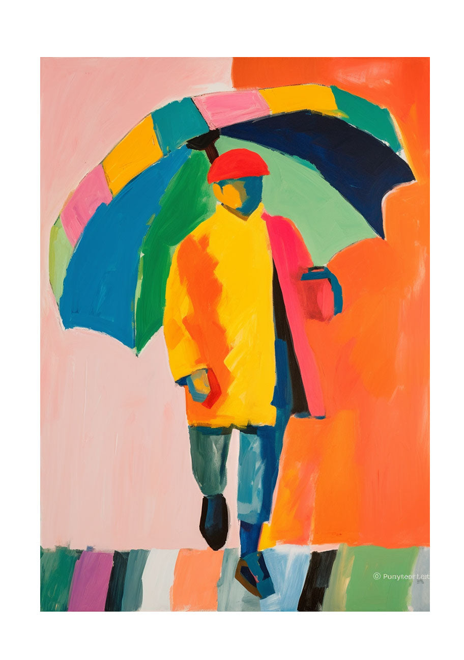 雨のアートポスター原画のみ