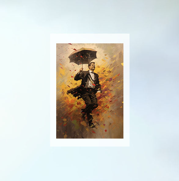 雨のアートポスター原画のみ設置イメージ