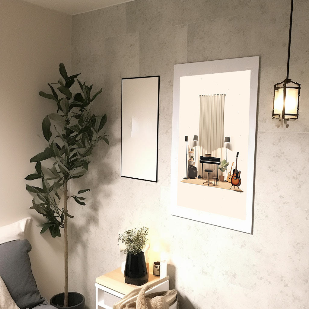 録音スタジオのアートポスター廊下配置イメージ